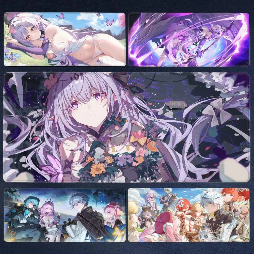 

Anime Large Gaming Castorice Mousepad Honkai Star Rail Gamer HD Printing Mouse Pad Kawaii girl Keyboard Table Carpet DeskMat