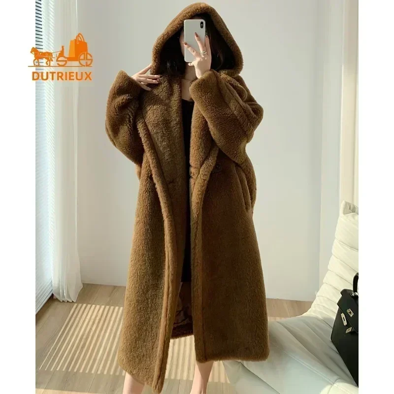 

2025 New Teddy Coat,Teddy Hooded Women Coats and Jackets,Winter Fur Long Hooded Teddy Coat,Wool Coat Women,Winter Coat Women