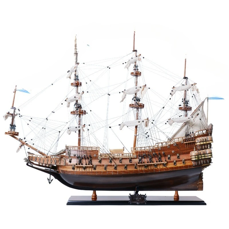 80Cm handmade antique wooden decoration, polished cedar furniture nautical art style home samples available