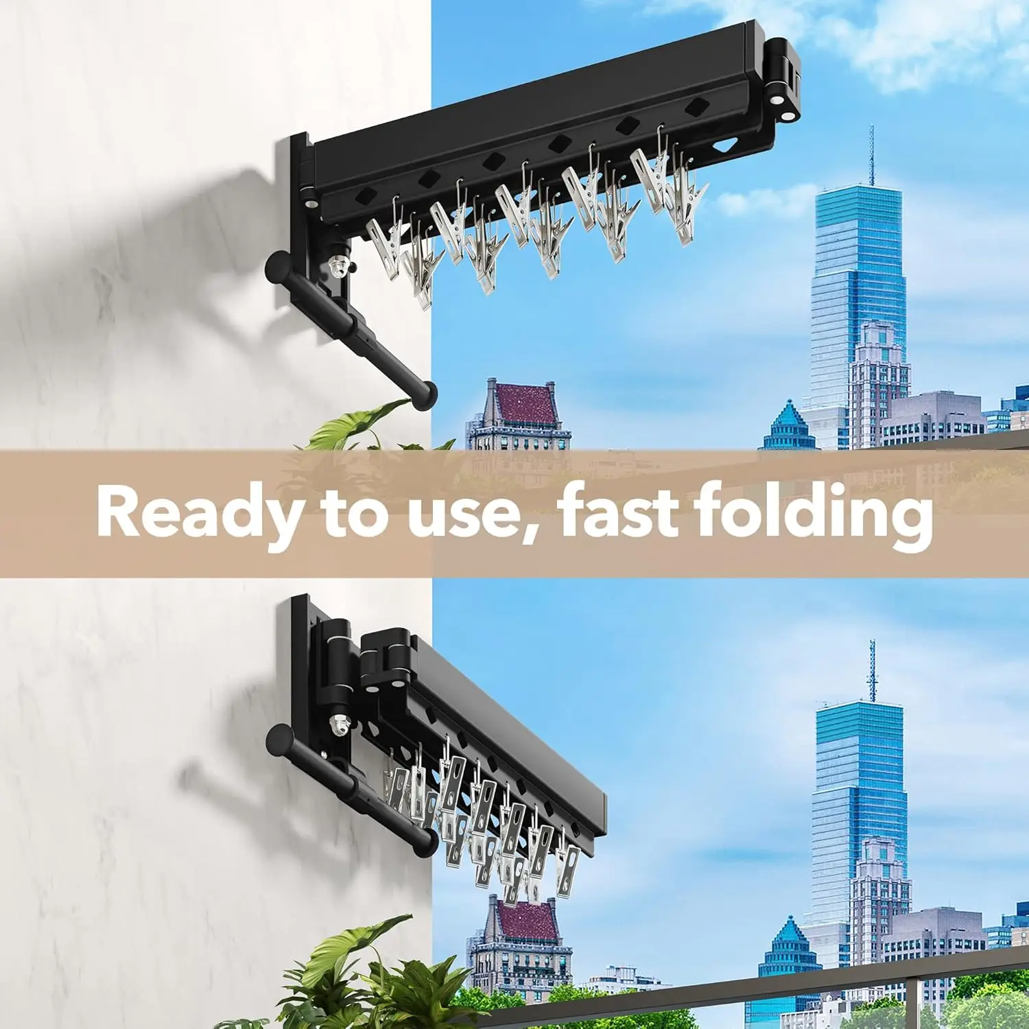 l Mounted Clothes Hanger,Clothes Drying Rack,Laundry Drying Rack,Clothes Rack,Laundry Rack Wall Mount,Retractable