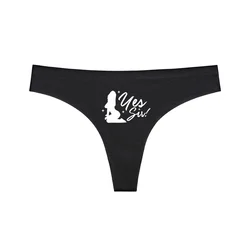 Oversize Yes Sir Letters Print Women's Sexy Underwear Cute Panties for Women Lovely Seamless Underpant Women's Intimates