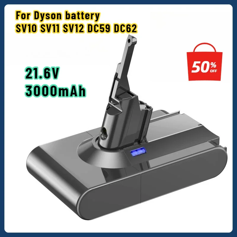 

3.0Ah 21.6V SV10 Battery Replacement Compatible for Dyson SV10 SV11 SV12 DC59 DC62SV10 Handheld Vacuum Cleaner Li-ion Battery