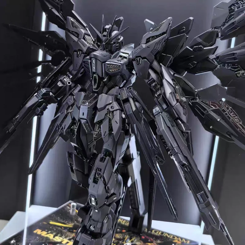 

1/100 MGEX 7701 Mechanical Action Figure Assembly Model Kit In Stock Black Repair Edition Equipped with Light Wings Adult Gift