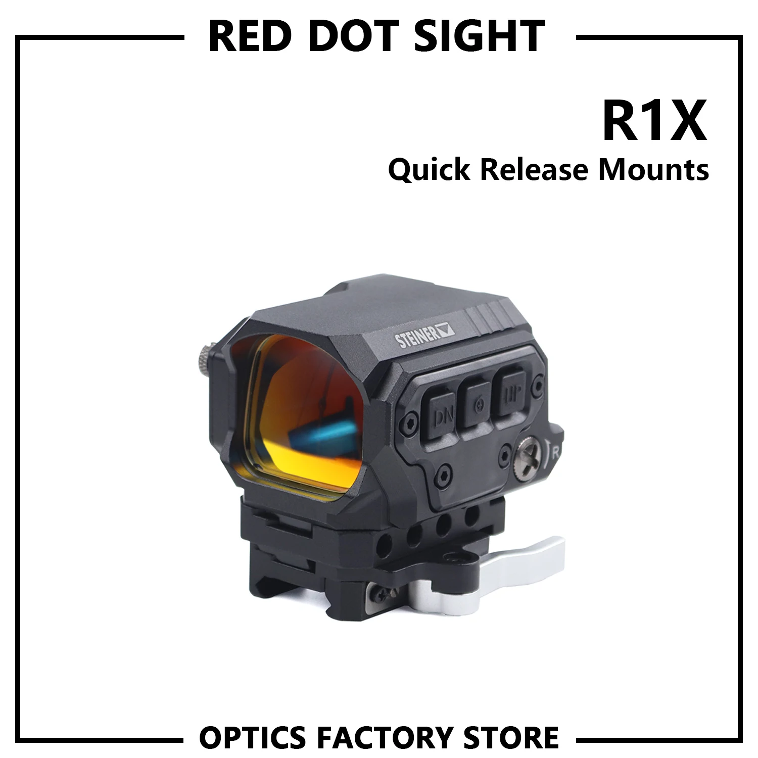 

Optical R1X Red Dot Sight Scope Reflex Sight Holographic Sight With IR Function Quick Release Mounts for 20mm Rail Hunting Scope