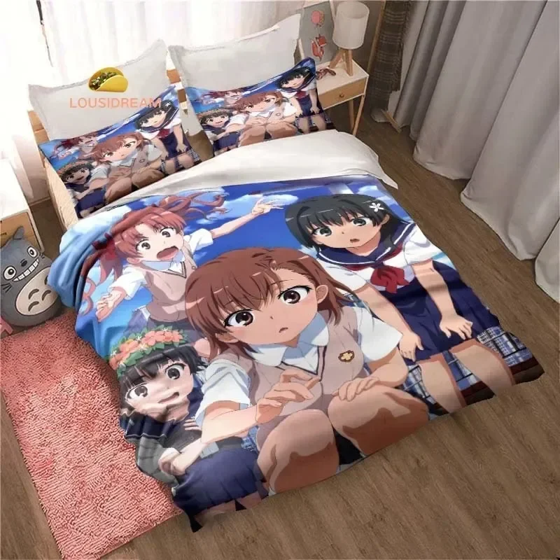 

A Certain Scientific Railgun Sheets Quilt Covers Bedding Dormitory Sheets Three-piece Bedding Set Three-piece Soft Warm Bedding