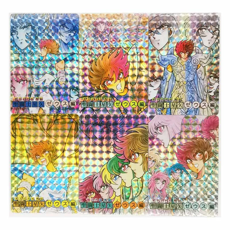 12pcs/set Saint Seiya Zeus Refraction Composite Process Toys Hobbies Hobby Collectibles Game Collection Anime Cards