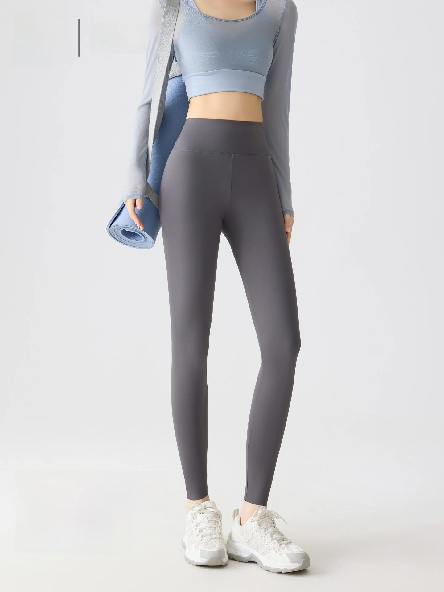 Yoga-Hose mit hoher Taille für Damen, neun Punkte lang, eng anliegend, schöne Basisschicht-Hose, Outdoor-Bekleidung