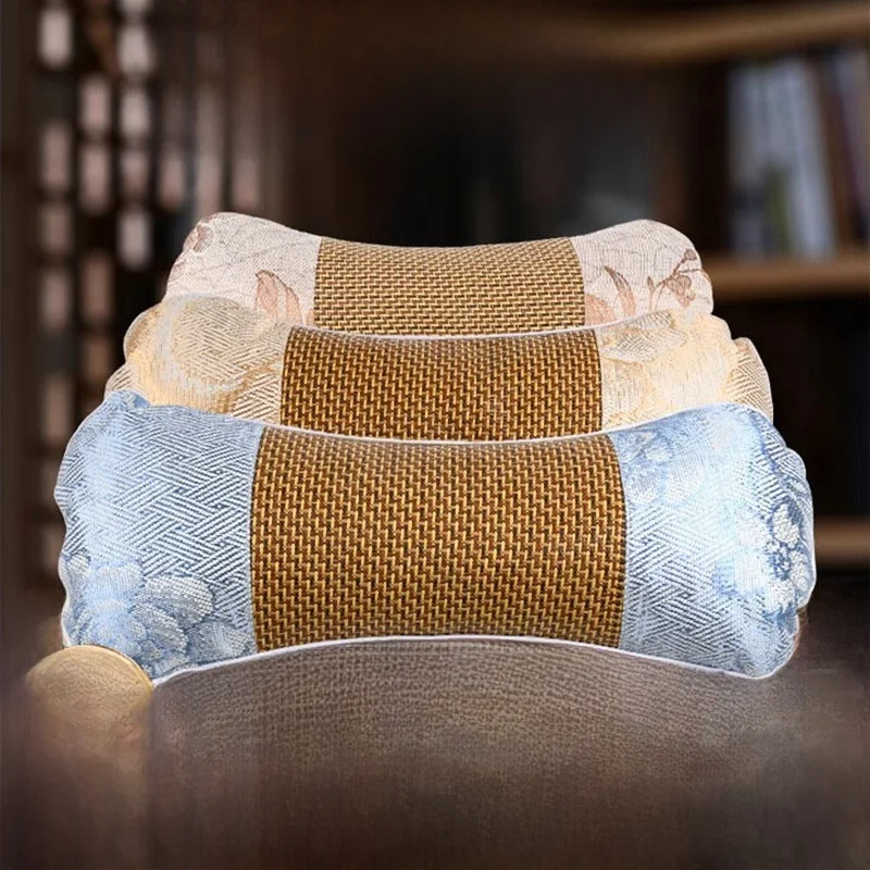 

Mugwort Herbal Ice Silk Pillow Anti-Sweat Moisture Absorbing Ne Supportive Sp Aid Cooling Mat Single Person Bedding