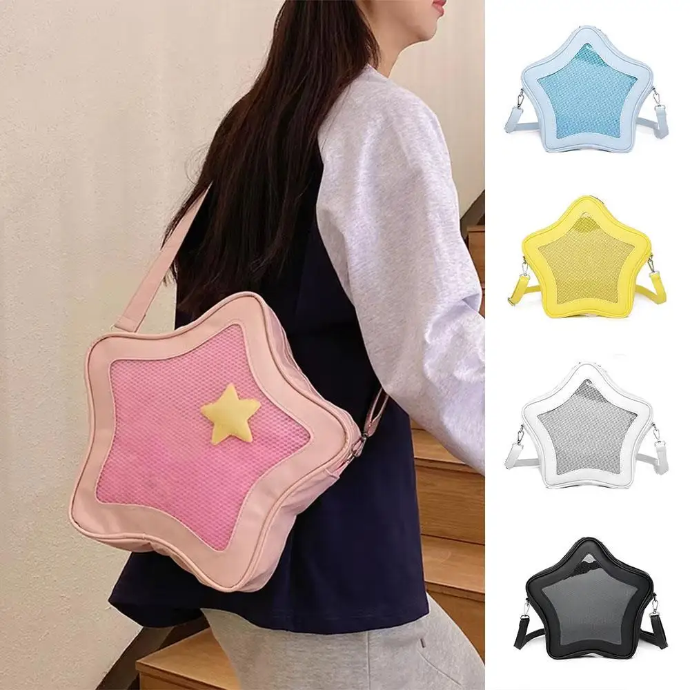 

Cute Anime Five Pointed Star Bag Popular Transparent School Bag Crossbody Bags Street Fashion Ulzzang Shoulder Bag Сумка