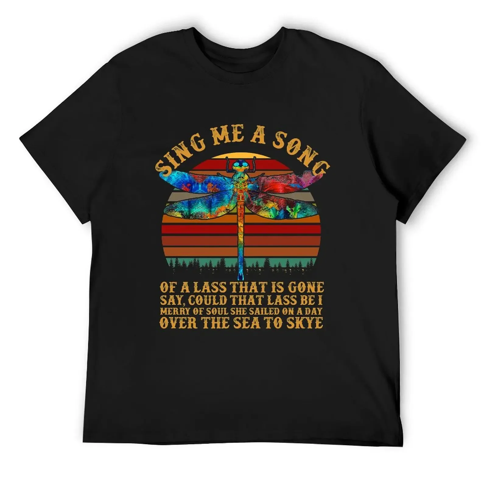 

Dragonfly Sing Me A Song Retro Funny T-Shirt plain plus size clothes plus sizes heavyweights black t shirts for men