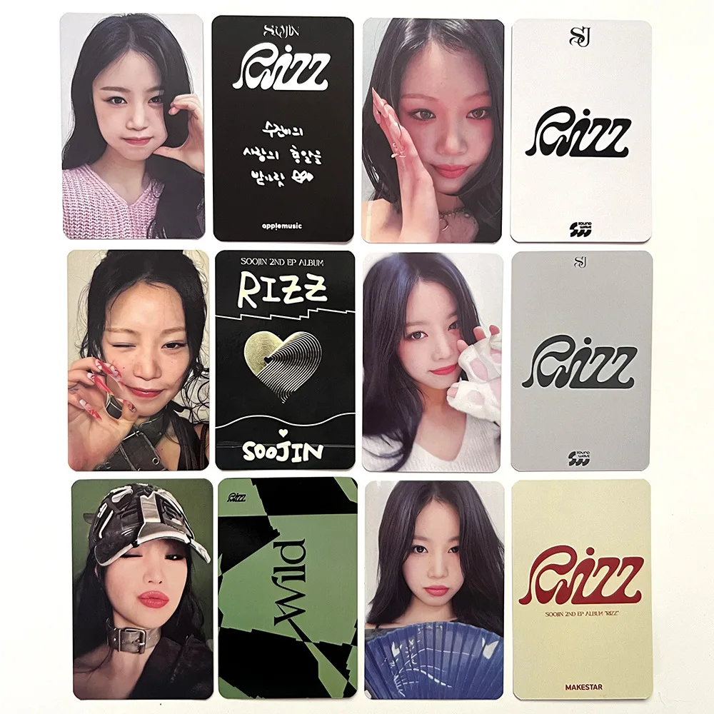 6Pcs/Set KPOP Soojin RIZZ 2nd EP Album Lomo Cards Double Sides Cute Selfie Photocards Postcards Fans Birthday Collection Gifts