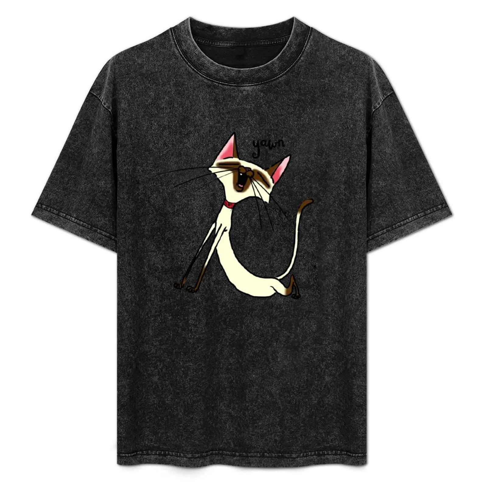 Sleepy Siamese Cat, Cat Stretch, Siamese Cat Lover, Cartoon Siamese T-Shirt sweat designer shirts black t-shirts for men