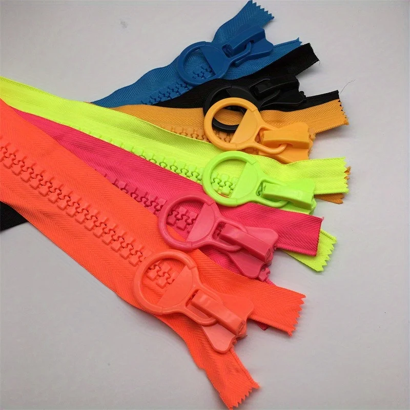 6/10/14Pcs Random Color Plastic Zippers, 20-30cm Resin Zipper for Pencil Bags Makeup Pouch DIY Sewing Craft Supplies