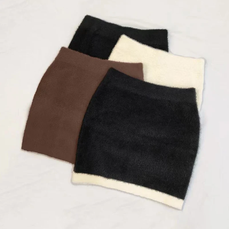 Korean Skirt Versatile Thin Temperament High Waist Lazy Style Simple Skirts