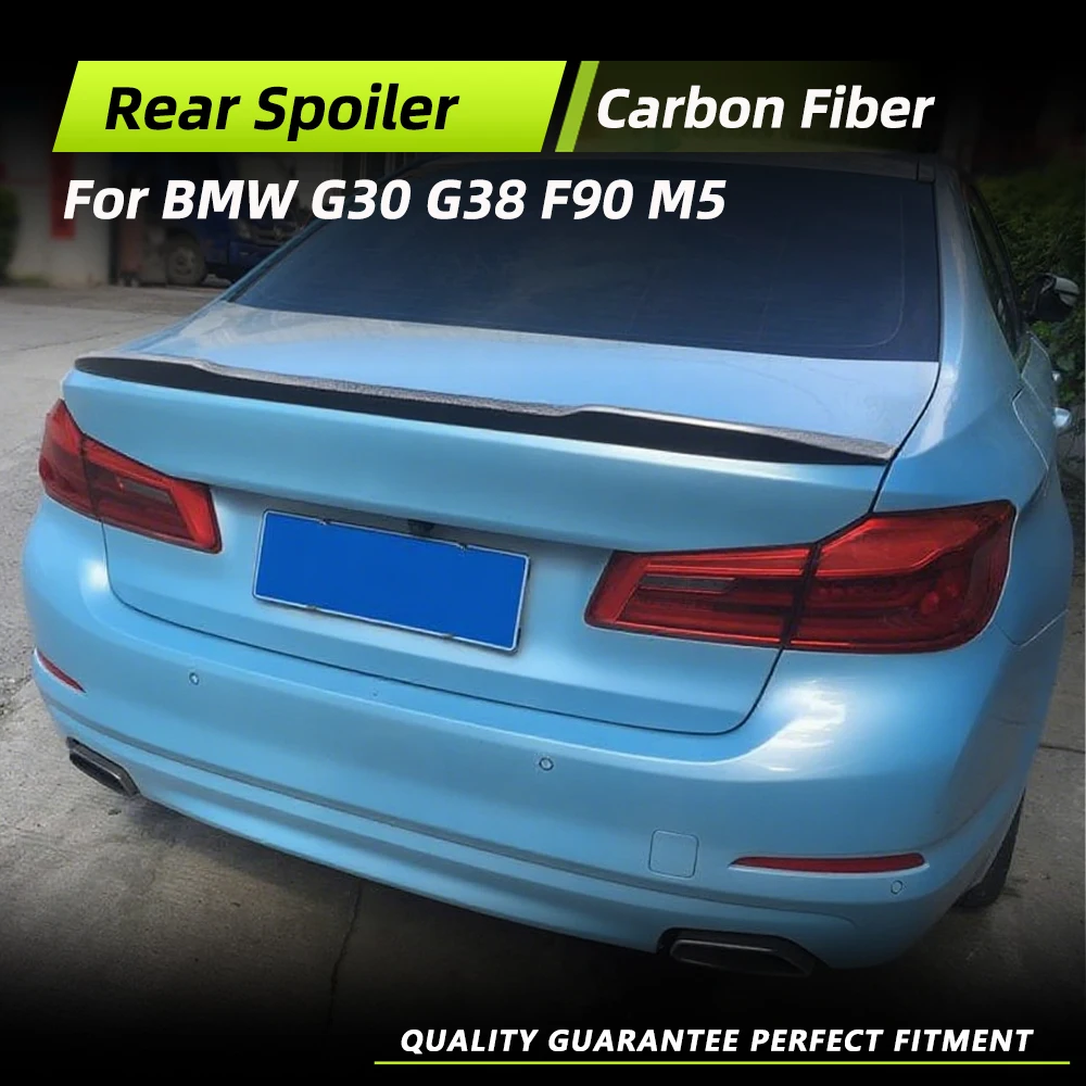 

Car Rear Trunk Racing Spoiler For BMW 5 Series G30 G38 Base Sedan M Sport F90 M5 2017-2022 Carbon Fiber Rear Wing Boot Lid