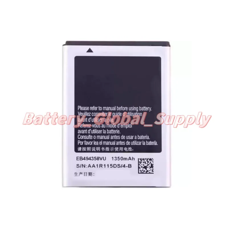 

For EB494358VU GT-S5830 S5838 S5660 S5670 I569 I619 Battery 3.7V 1350mAh-