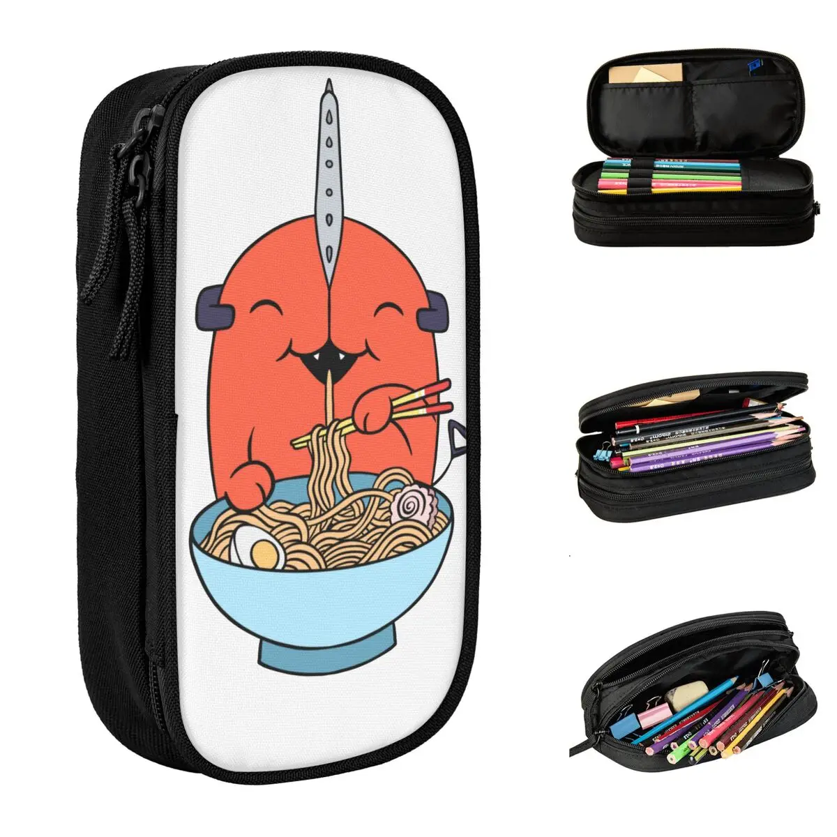 

Pochita Chainsaw Man Pencil Case Denji Devil Makima Anime Pen Holder Bags Student Big Capacity Students School Zipper Pencil Box