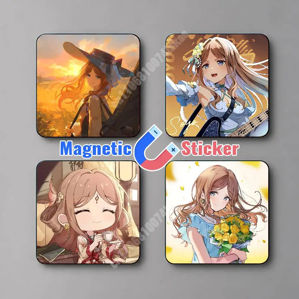 

MyGO Soyo Nagasaki Bandori Magnetic Sticker Removable Fridge Decal for Metal Surfaces Magnet Label