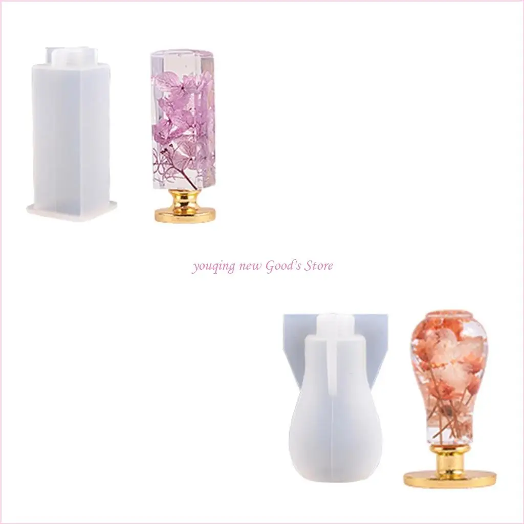 

57QA Crystal Epoxy Mold Wax Seal Handle Resin Mold Sealing Wax Stamp Handle Mold