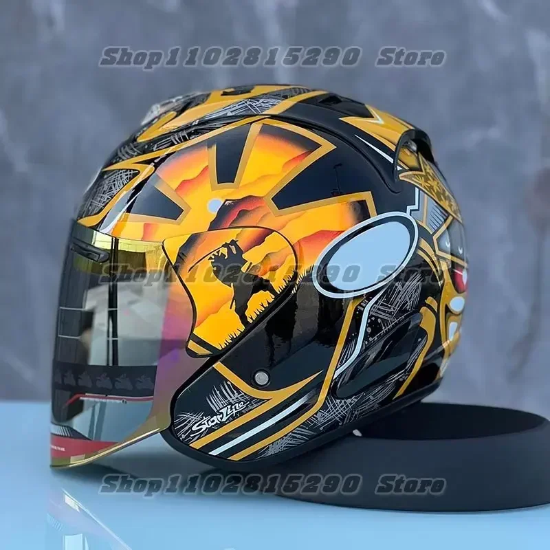 

Ram3 Pedrosa Samurai Half Helmet Men and Women Motorcycle Off-Road Summer Helmet Downhill Racing Mountain Cross Casco Capacete