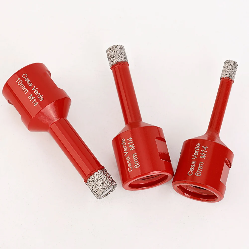 Casaverde M14 6mm Vacuum Brazed Diamond Hole Saw Drill Bits Set For Drilling Marble & Ceramic Tiles