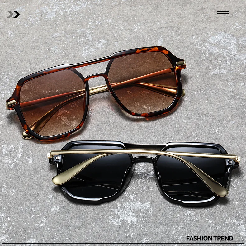 2026 Herren-Sonnenbrille: Schlichte Designer UV400 Piloten-Sonnenbrille mit Metallbügeln – Modische Reise-Sonnenbrille für Herren – Detail 1