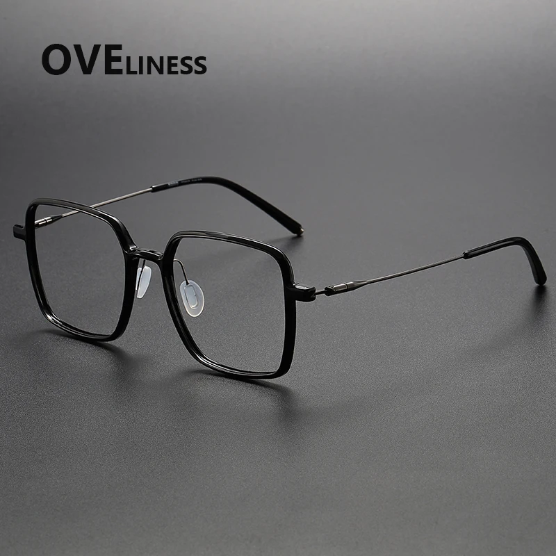 2026 إطار نظارات من مادة التيتانيوم للرجال إطار نظارات مربع للنساء نظارات يابانية خفيفة للغاية
