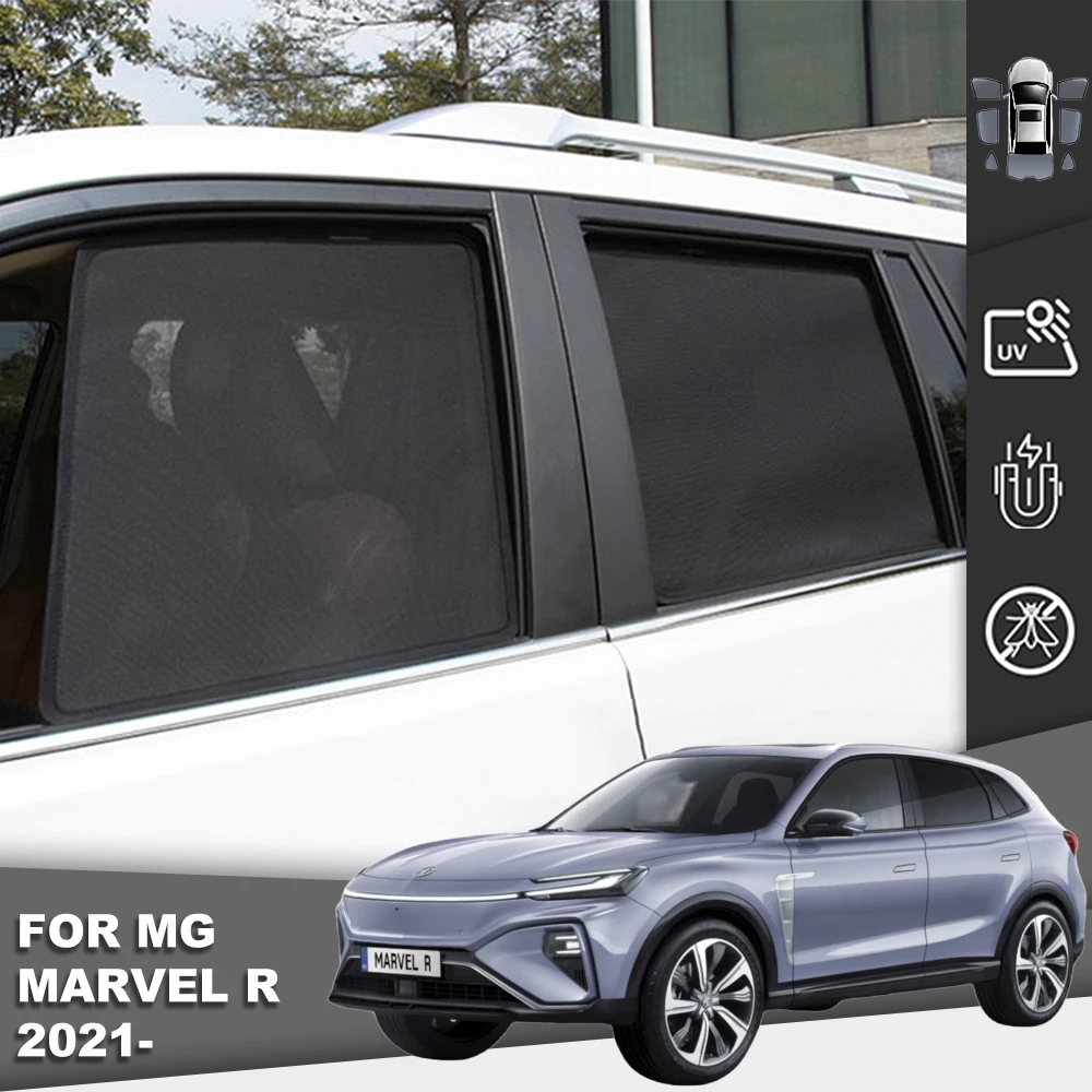 

For MG Marvel R 2021 2022 2023 2024 Magnetic Car Sunshade Visor Front Windshield Curtain Rear Side Baby Window Sun Shade Shield