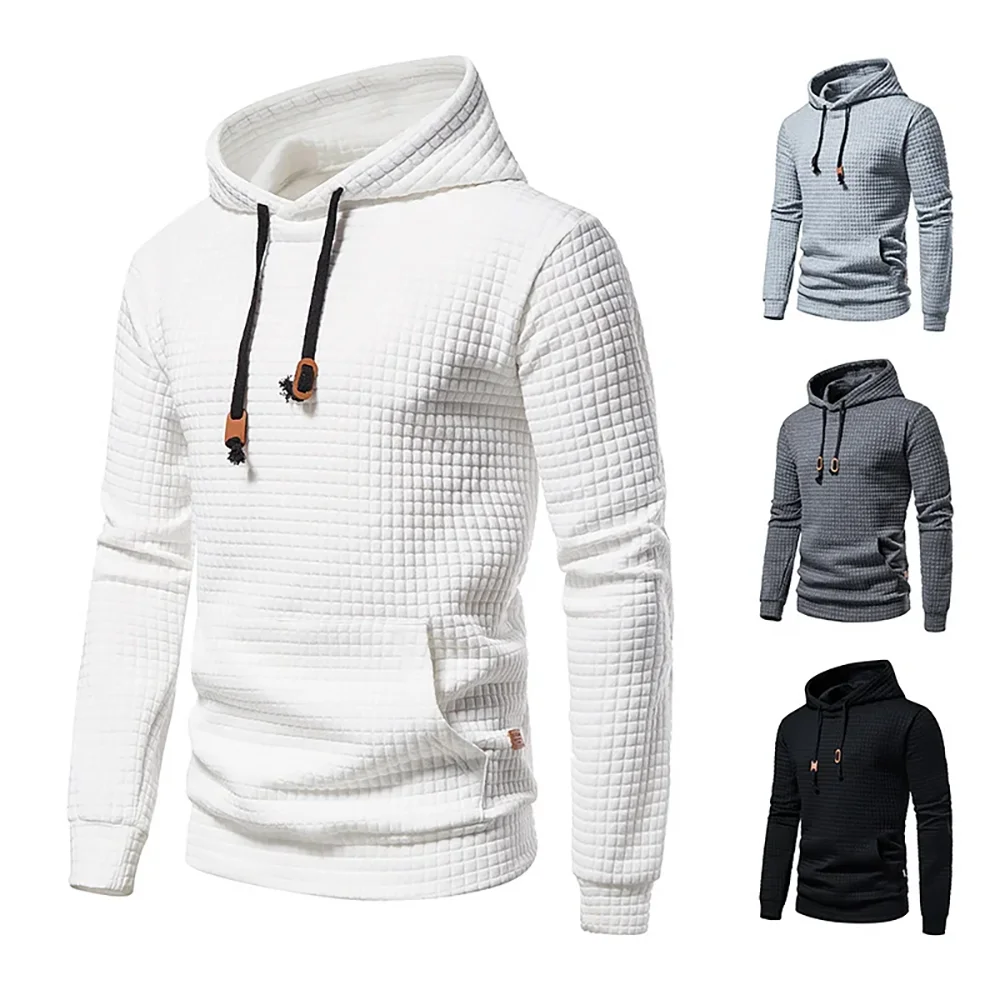 

Stylish Color Block Patchwork Hoodies for Men Athletic Drawstring Hooded Sweatshirt Spring Autumn Casual Fleece Pullover Tops