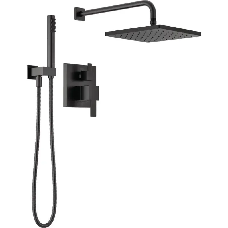 Faucet Modern  Shower System Rain Shower Head and Handheld  Rainfall Shower System Brushed  faucet