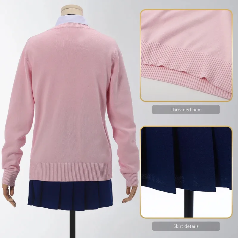 هولون ودا وداندا داندا أنيمي مومو أيأسه تأثيري حلي زي مدرسي البدلة قميص تنورة هدية الكريسماس