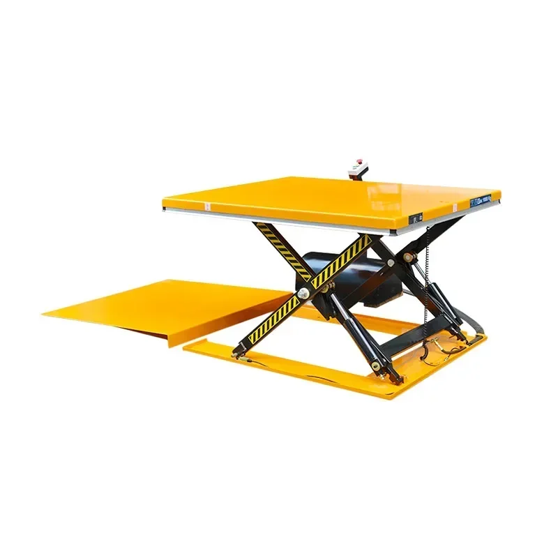 Supply low-release electro-hydraulic lifting platform, scissor loading and unloading fixed lift, with slope table