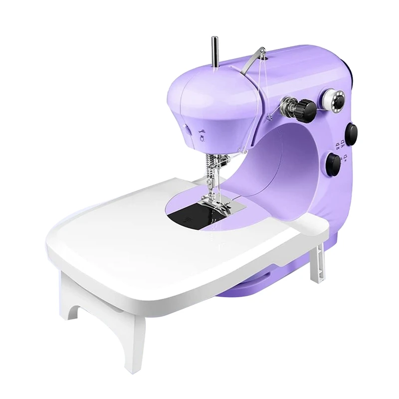 

Sewing Machine Portable 2-Speed Mini Sewing Machine Beginners Safe Sewing Kit Sewing Machine Extension Table