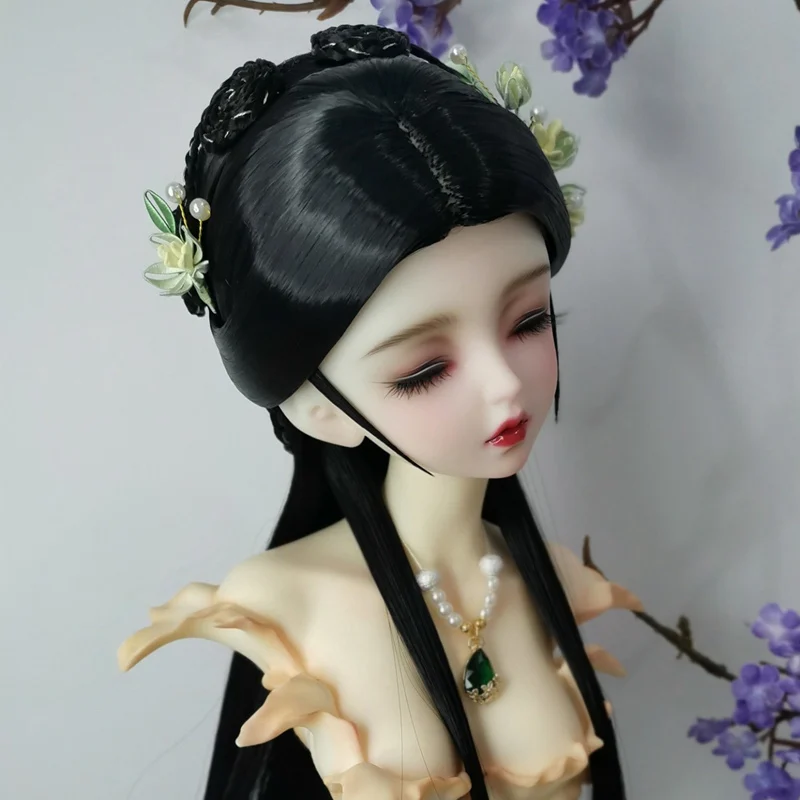 1/3 Ancient Costume BJD Wig Doll Accessories Hanfu Antique Style Hair Retro Wigs For BJD/SD SD13 Big Girl SSDF C1770