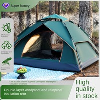 Outdoor Double-Layer Camping Tent Lightweight Adventure Mountaineering Tent Windproof  3-4 person Oxford cloth camping tent Cano