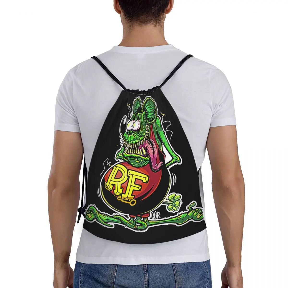 

Bootleg Rat Fink Backpacks Multi-function Drawstring Bundle Pocket Sports Bag Book Bags for Man Woman School