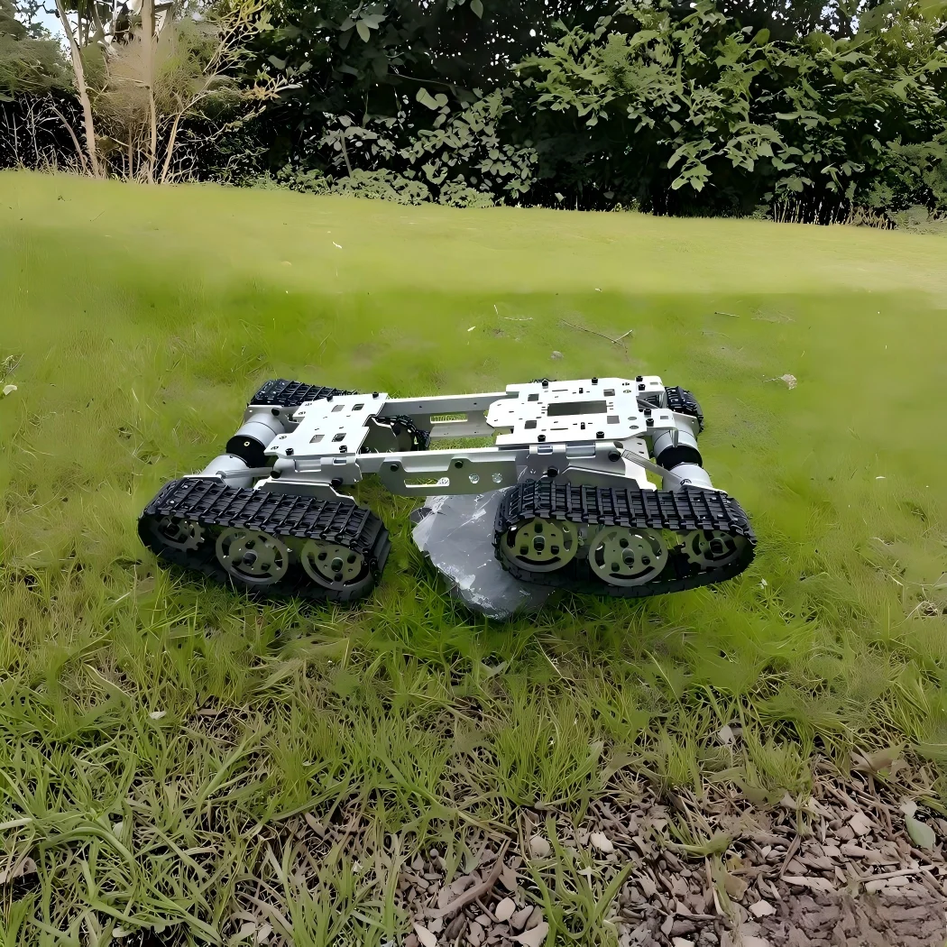 2.4G Remote Control Smart Car, Double-layer structure,Tracked Obstacle-Crossing Robot, Four-Wheel Drive Mobile Chassis