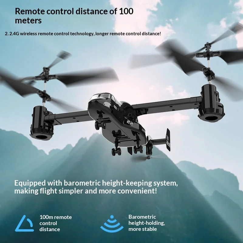 

G.T.Model MV-22 Military Remote Control Helicopter 4 Channel Rechargeable Transport Aircraft Model Kids Flying Toy
