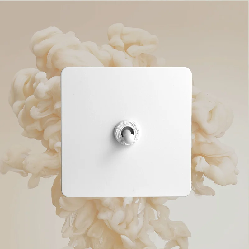 Avoir Biały panel ze stali nierdzewnej Przełączniki przyciskowe Okrągła mosiężna dźwignia do salonu UK Gniazdko ścienne z USB włącznik światła dźwigniowy wlaczniki retro gniazdo elektryczne włącznik światła dzwigniowy