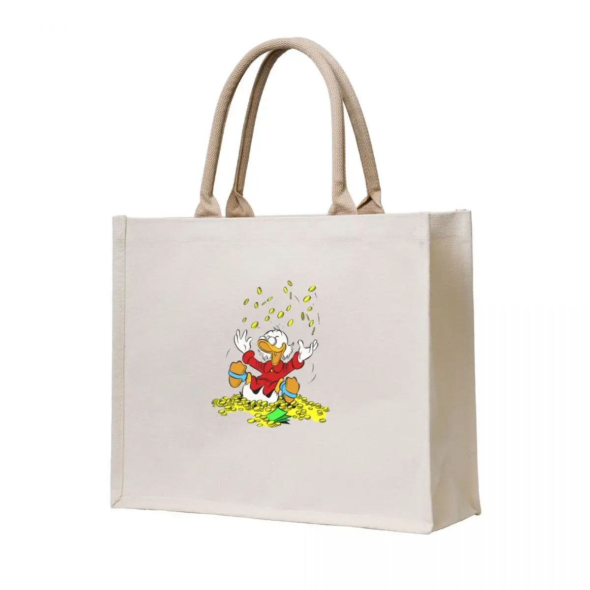 

Uncle Scrooge Happy Shower Tote Bag bags luxury women bags for women Canvas bag
