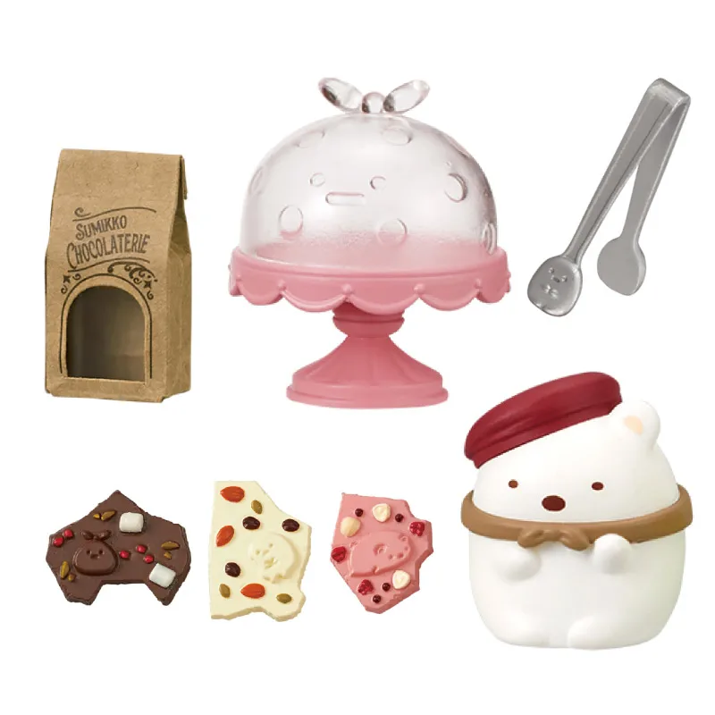 Re-Ment Chocolate Shop Dessert Personaggio d'azione animato Modello Giocattolo Regalo di compleanno Gioco di moda Decorazione da tavolo Scatola cieca