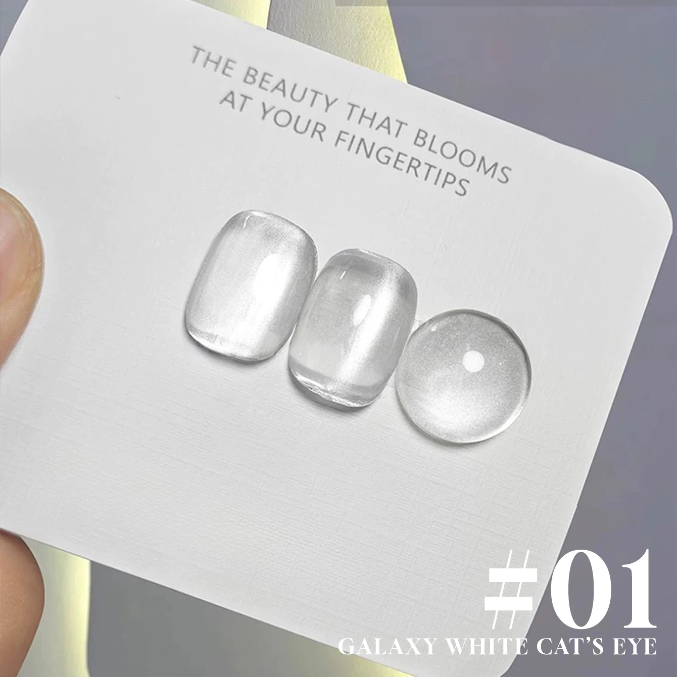 MIANEL 1-6pcc Popular Galaxy White Strobe Glass Bead Cat Eye Gel Nail Polish Super White Nails Nail Art Nail Supplies