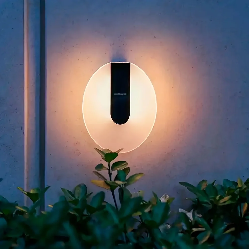 

Acrylic Solar Sconces Outdoor Waterproof Stairway Lights Solar Hallway Lamp for Stair Solar Wall Washer Lights Warm+White Light