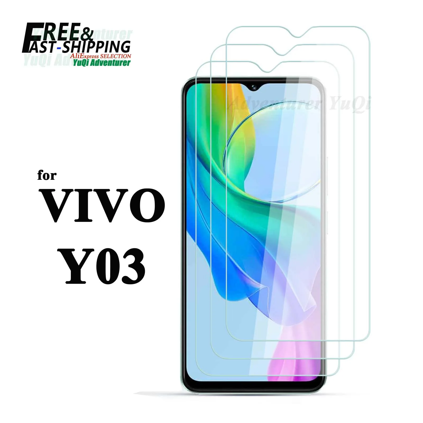 Screenprotector Voor Vivo Y03 Gehard Glas Hd Kristal Hoge Aluminium 9H Case Vriendelijke Anti Scratch