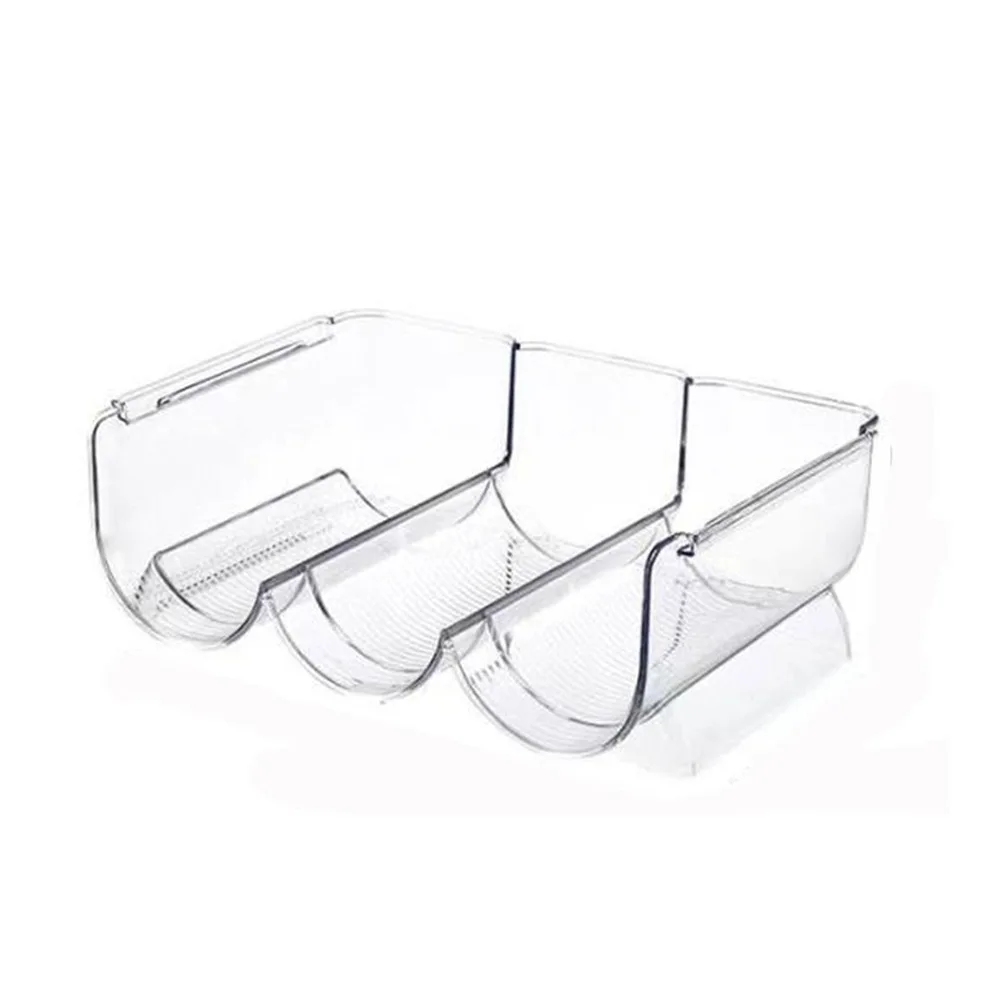 Plastic Cup Holder Transparent Anti-Fall Wine Water Bottle Holder Stackable Saving Space Water Bottle Storage Rack Cabinet