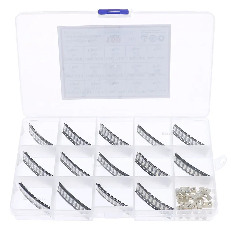 160szt 15Values 250V 1808/2410/6125 Ceramiczny zestaw bezpieczników SMD 250mA 500mA 1A 2A 4A 5A 6.3A 8A 10A 12A 15A 20A 25A