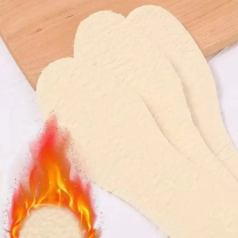 1/2/4/6pairs Thicken Warm Insoles  Imitation Lamb Wool Cold-proof Insole Warm Men and Women Snow Boots Foot Pad Soft Tailorable