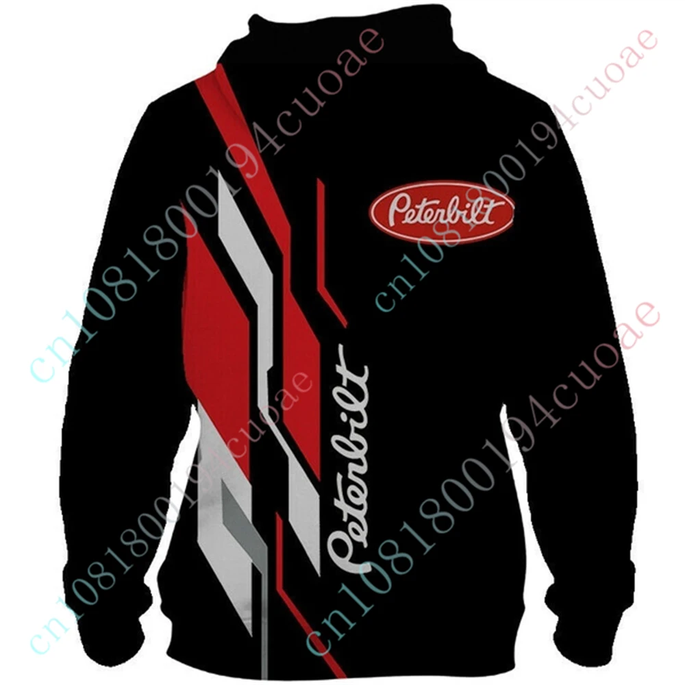 Peterbilt Hoodies For Men Women Harajuku Pullover Top Unisex Clothing Anime Oversize Zip Hoodies Casual Sweatshirt Custom Logo