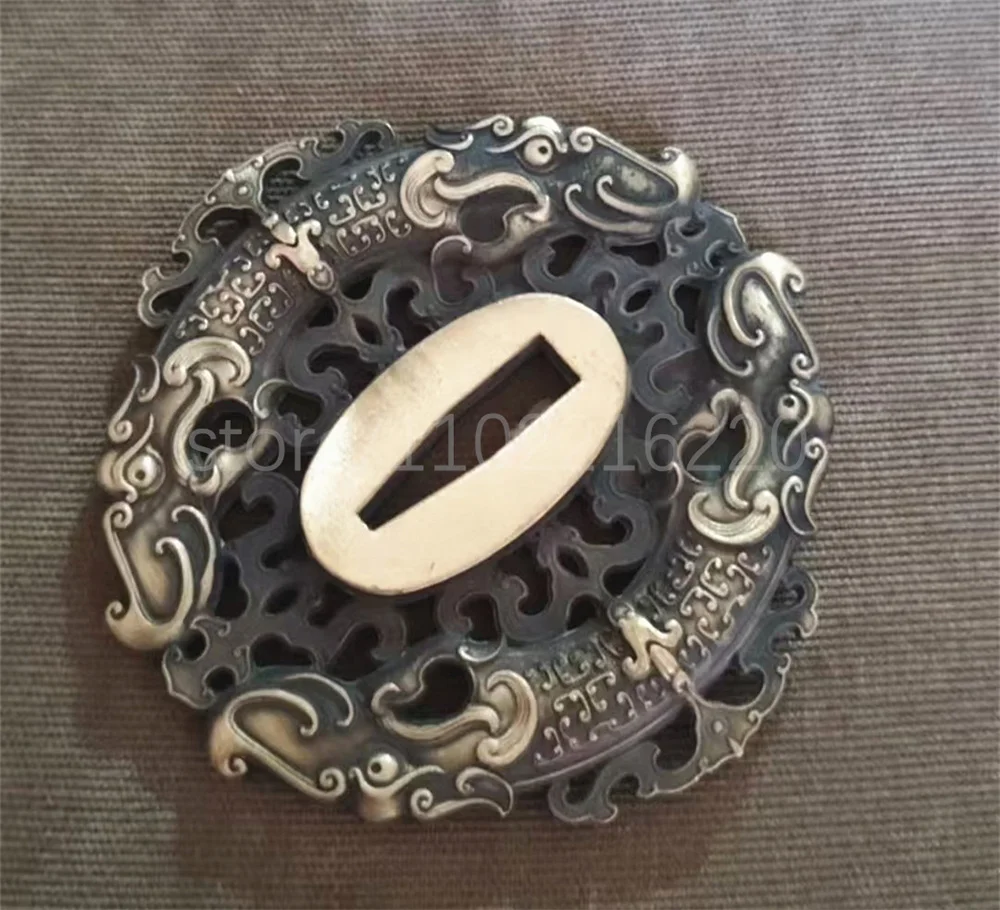 Very Nice Copper Tsuba Brass Handguard Guard For Japan Real Japanese Samurai Katana Sword Fittings Parts