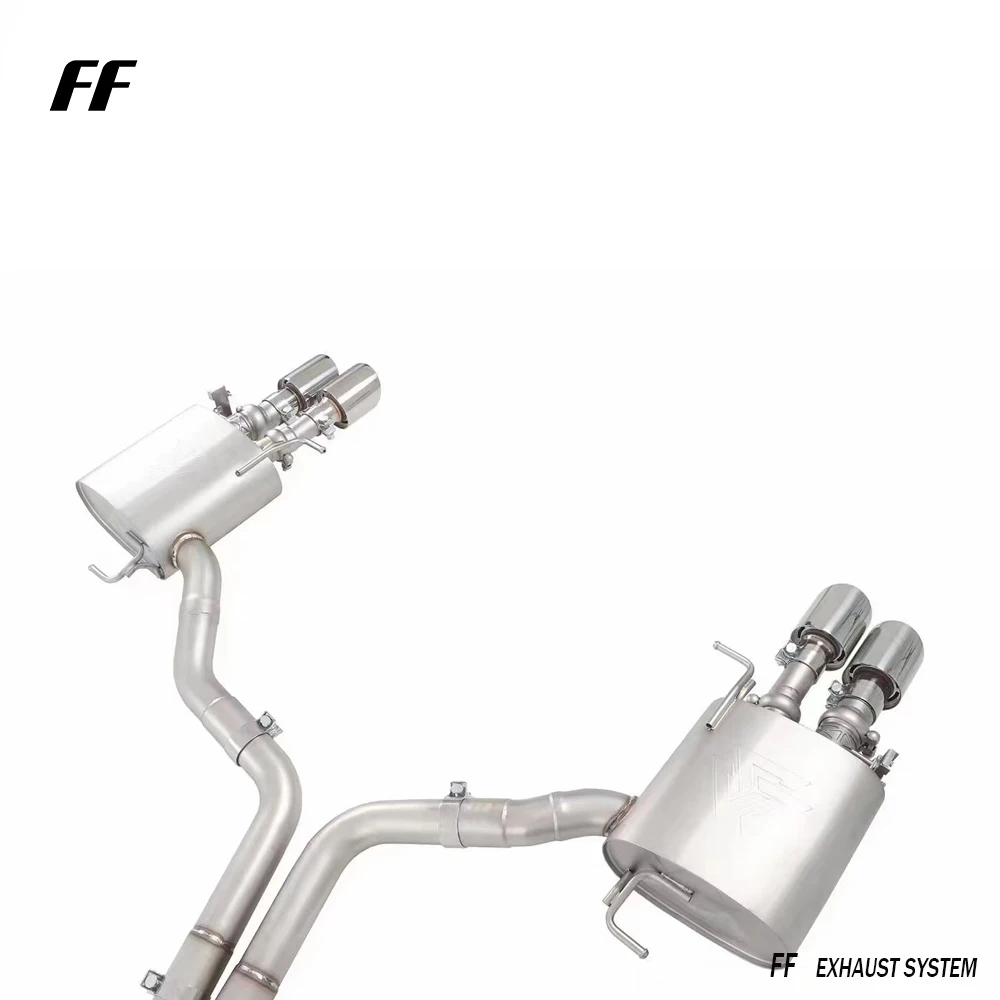 عادم Catback عالي الجودة من الفولاذ المقاوم للصدأ لكاتم الصوت Audi S6 S7 C8 مع صمام متغير